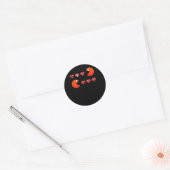 Sticker Rond Valentines Jour Coeurs Feed Emoji (Enveloppe)