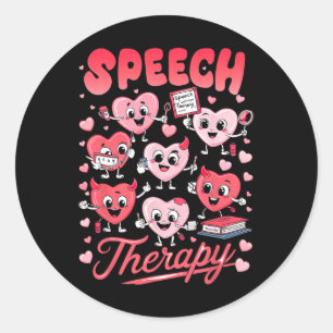 Sticker Rond Valentines Jour Discours Thérapeute Slpa Slp V