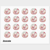 Sticker Rond Valentines lunaires PIg (Feuille)