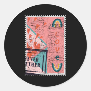 Sticker Rond Valentines Philateliste Forever Lostal Stamp