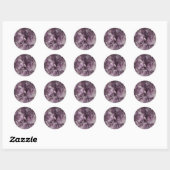 Sticker Rond Valentines Purple Améthyste cristal (Feuille)