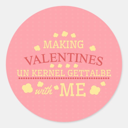 Sticker Rond Valentines Unkernel Gettable Avec Moi (Devant)