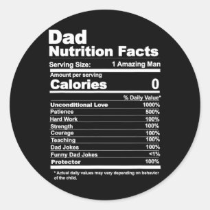 Sticker Rond Valeur nutritive