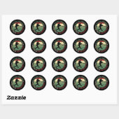 Sticker Rond Valeurs d'équipe de baseball motivationnelles (Feuille)