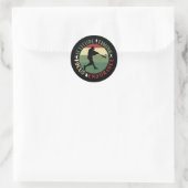 Sticker Rond Valeurs d'équipe de baseball motivationnelles (Sac)