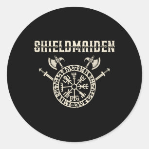 Sticker Rond Valkyrie Shieldmaiden Fan