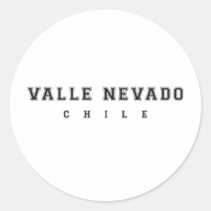 Sticker Rond Valle Nevado Chili