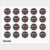 Sticker Rond "VAMP IT UP !" Vampire Fangs Halloween (Feuille)