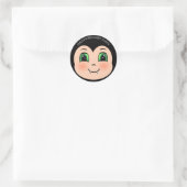 Sticker Rond Vampire bébé d'Halloween (Sac)