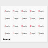 Sticker Rond Vampire calgraphique (Feuille)