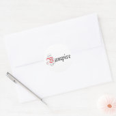 Sticker Rond Vampire calgraphique (Enveloppe)