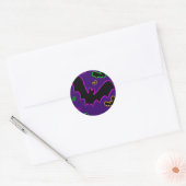 Sticker Rond Vampire chauves-souris (Enveloppe)