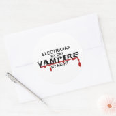 Sticker Rond Vampire électrique par nuit (Enveloppe)