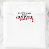 Sticker Rond Vampire électrique par nuit (Sac)