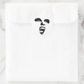 Sticker Rond Vampire Face Horreur Art gothique original (Sac)