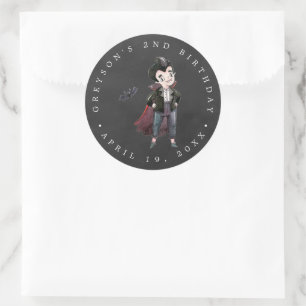 Sticker Rond Vampire   Faveur de fête d'anniversaire Halloween