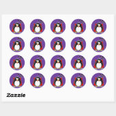 Sticker Rond Vampire Penguin (Feuille)