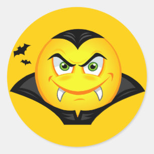 Sticker Rond Vampires d'Halloween