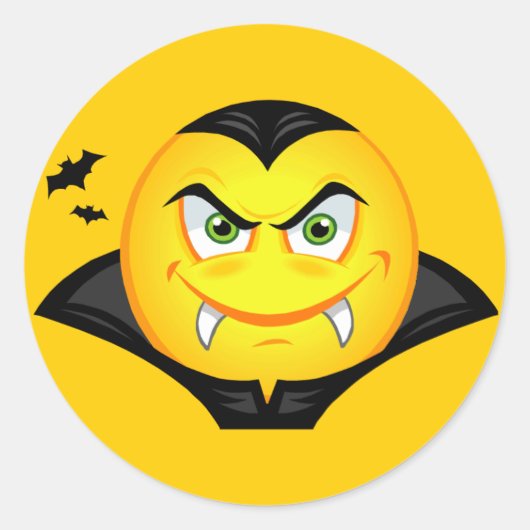 Sticker Rond Vampires d'Halloween (Devant)
