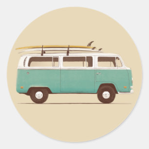 Sticker Rond Van bleu   Florent Bodart