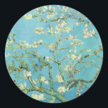 Sticker Rond Van Gogh Almond Blossoms<br><div class="desc">Artiste : Vincent Van Gogh Titre : Les fleurs d'amandes ont modifié la couleur par 2sweet4wordsDesigns vincent van gogh,  van gogh,  fleurs d'amandes,  turquoise,  fleurs,  floral,  ressort,  sophistiqué,  décoration</div>