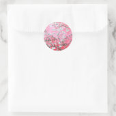 Sticker Rond Van Gogh Almond Blossoms rose Bleu (Sac)