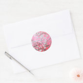 Sticker Rond Van Gogh Almond Blossoms rose Bleu (Enveloppe)