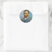 Sticker Rond Van Gogh Autoportrait (Sac)