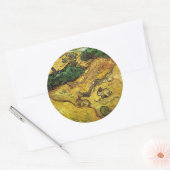 Sticker Rond Van Gogh - Champ avec deux lapins (Enveloppe)