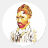 Sticker Rond Van Gogh Hair Do (Devant)