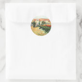 Sticker Rond Van Gogh - House with Sunflowers (Sac)