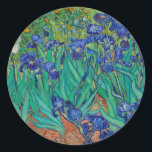 Sticker Rond Van Gogh Irises<br><div class="desc">Vincent Van Gogh (30 mars 1853 - 29 juillet 1890) était un peintre postimpressionniste hollandais influent. Cette oeuvre s'appelle Irises.</div>