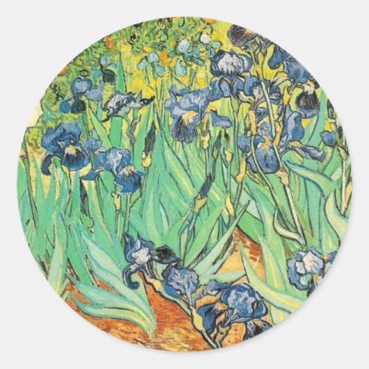 Sticker Rond Van Gogh Irises (Devant)