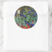 Sticker Rond Van Gogh Irises (F608) Art Vintage (Sac)