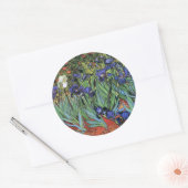 Sticker Rond Van Gogh Irises (F608) Art Vintage (Enveloppe)