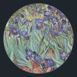 Sticker Rond Van Gogh Irises Peinture impressionniste<br><div class="desc">Vincent Van Gogh Irises à Saint Remy - Irises de Vincent Van Gogh est une magnifique peinture impressionniste réalisée par l'un des maîtres impressionnistes de tous les temps. Le jardin de l'iris tourbillonne de couleur et d'émotion, les iris violets jaillissant de leurs tiges et feuilles bleus et verts. Il y...</div>