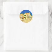 Sticker Rond Van Gogh, La Maison Jaune, (Sac)