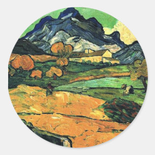 Sticker Rond Van Gogh - Mont Gaussier avec Mas de Saint-Paul