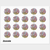 Sticker Rond Van Gogh - Pêchers roses (Feuille)