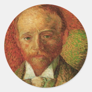 Sticker Rond Van Gogh Portrait du marchand d'art Alexander Reid