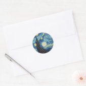 Sticker Rond Van Gogh Starry Classic Nuit Impressionnisme Art (Enveloppe)