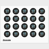 Sticker Rond Van Gogh Starry Nuit Père Noël Noël hiver neige (Feuille)