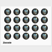 Sticker Rond Van Gogh Starry Style Nuit Art Ragdoll Chat (Feuille)