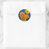 Sticker Rond Van Gogh Sunflowers (Sac)