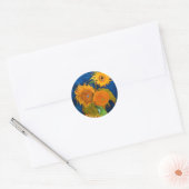 Sticker Rond Van Gogh Sunflowers (Enveloppe)