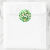 Sticker Rond Van Gogh White Roses (Sac)