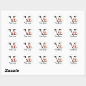 Sticker rond Van Lear (Feuille)