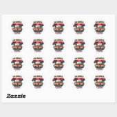 Sticker Rond Van Summer Exploration Plage Vacances Coucher de s (Feuille)
