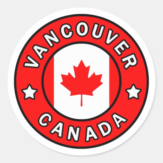 Sticker Rond Vancouver Canada (Devant)