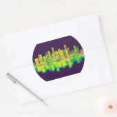 Sticker Rond Vancouver Canada Skyline (Enveloppe)